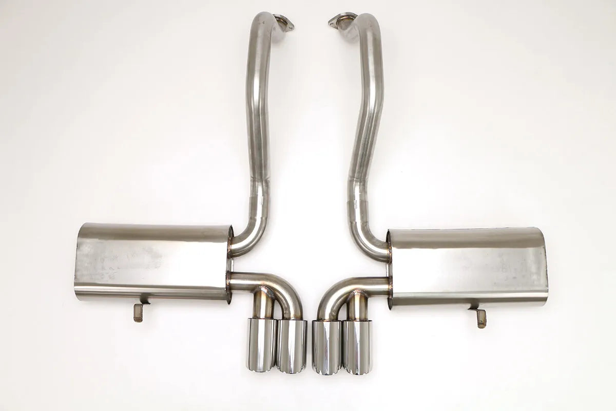 Chevy C5 Corvette Route 66 Axle Back Exhaust System (Round Tips) #FCOR-0210
