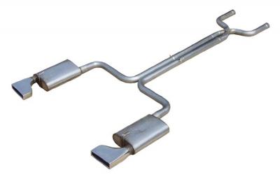 C4 corvette pypes performance 1986-1991 Crossmember-Back Exhaust System | 2.5" X-Pipe | Race Pro Mufflers | 409 Stainless Steel | SCC40R