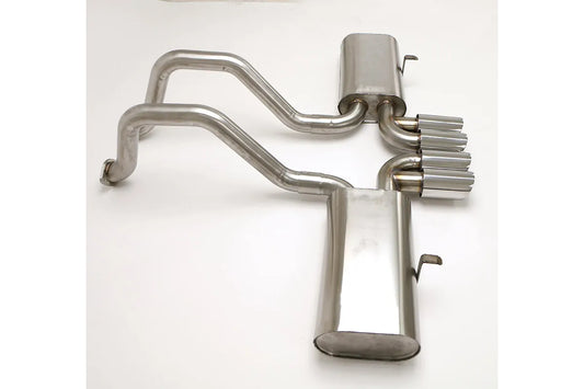 Chevy C5 Corvette Route 66 Axle Back Exhaust System (Round Tips) #FCOR-0210